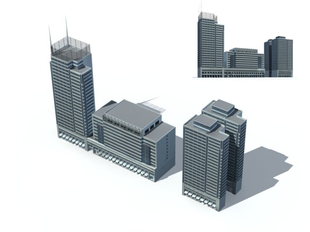 City office building construction avant-garde design hotel – 270 3D Model