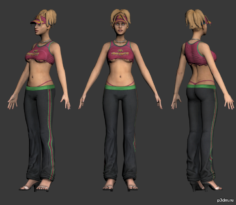 Sport Girl 3D Model