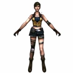 R2 Army Soldier Girl 3D Model