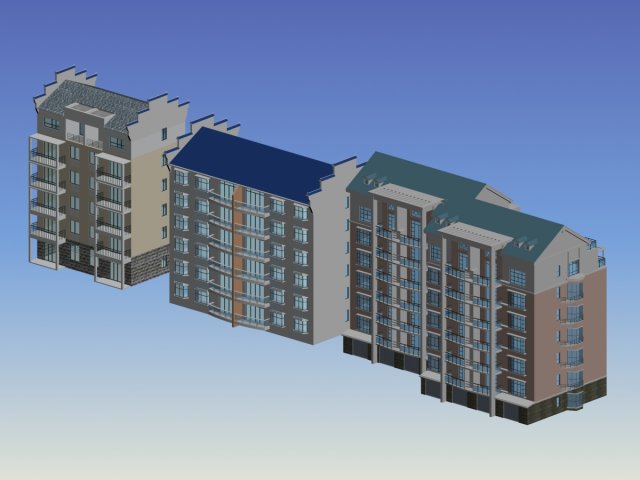 City Residential Garden villa office building design – 162 3D Model