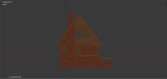 Template of a brick house 3D Model