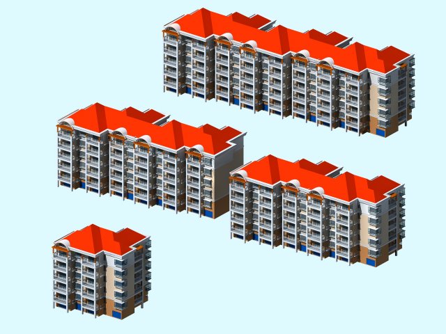 City Residential Garden villa office building design – 192 3D Model