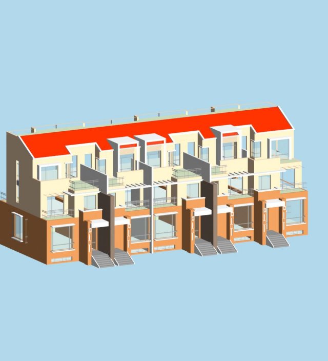 City – stylish townhouse 67 3D Model