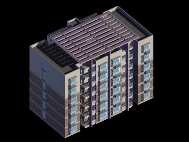 City Residential Garden villa office building design – 343 3D Model