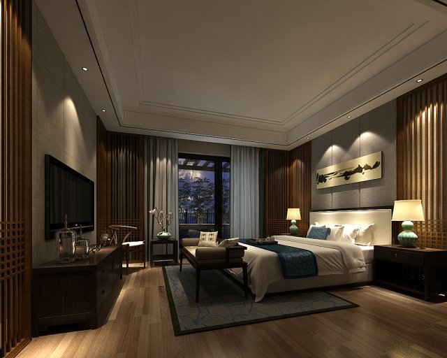Bedroom hotel suites designed a complete 46 3D Model