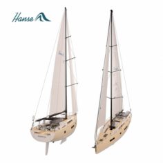 Hanse 675 yacht 3D Model