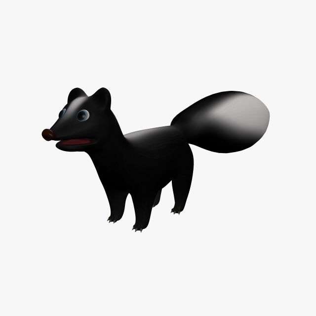 Cartoon skunk 3D Model