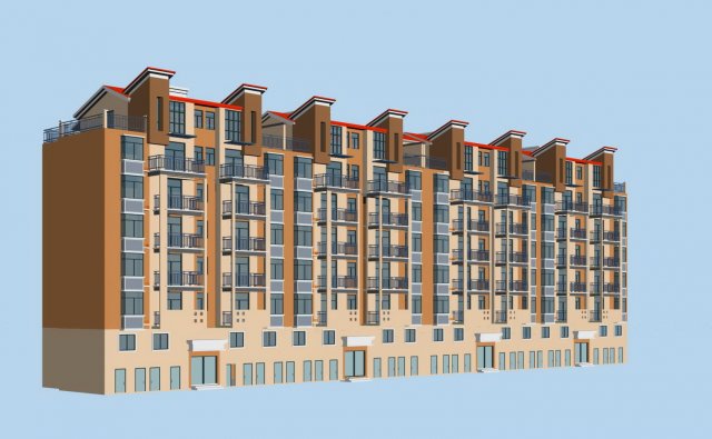 City Residential Garden villa office building design – 124 3D Model