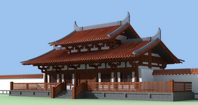 City chinese ancient luxury palace building – 35 3D Model