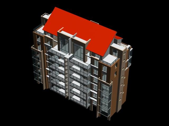 City Residential Garden villa office building design – 135 3D Model