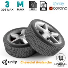 Chevrolet Avalanche Wheel 3D Model