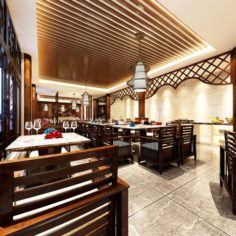 Restaurant teahouse cafe drinks clubhouse 120 3D Model
