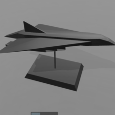minimalist stealth plane 3D Print Model