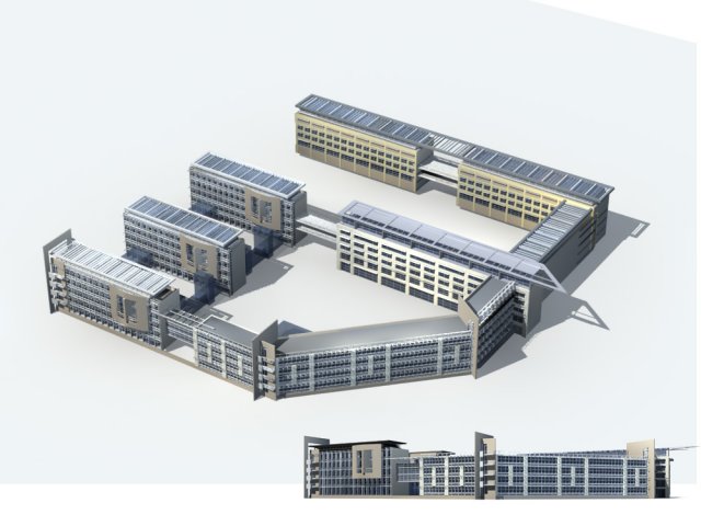 City office building construction avant-garde design hotel – 109 3D Model