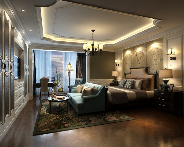 Bedroom hotel suites designed a complete 110 3D Model