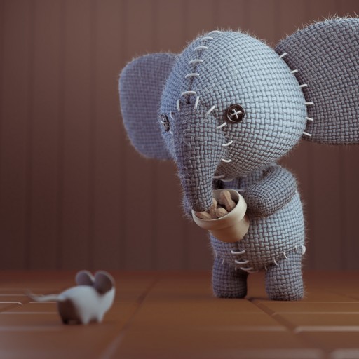 CGC Classic: Stuffed Elephant 						 Free 3D Model