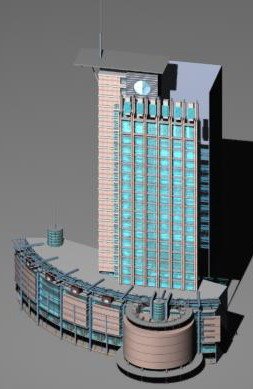 City office building construction avant-garde design hotel – 388 3D Model