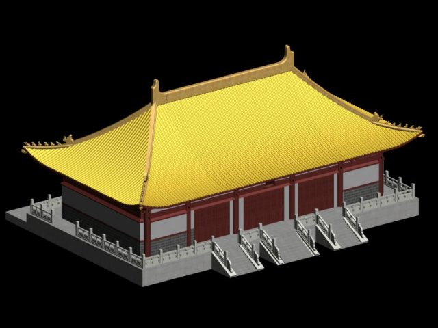 City chinese ancient luxury palace building – 97 3D Model