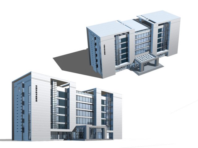 City office building construction avant-garde design hotel – 17 3D Model