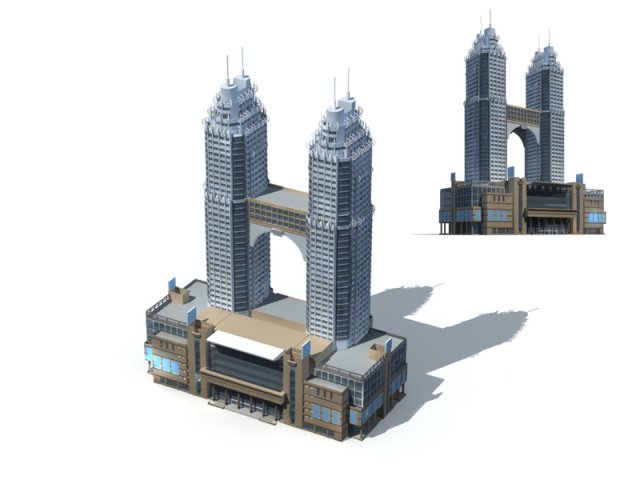 City office building construction avant-garde design hotel – 289 3D Model