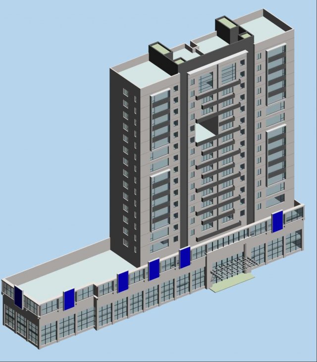 City government office building architectural design – 165 3D Model