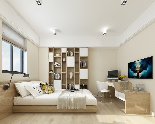 Bedroom hotel suites designed a complete 95 3D Model