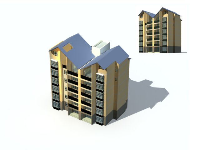 City Residential Garden villa office building design – 623 3D Model