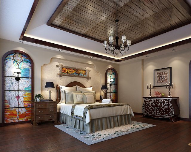 Bedroom hotel suites designed a complete 179 3D Model