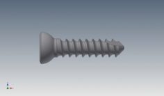 Cortical Bone Screw 3D Model