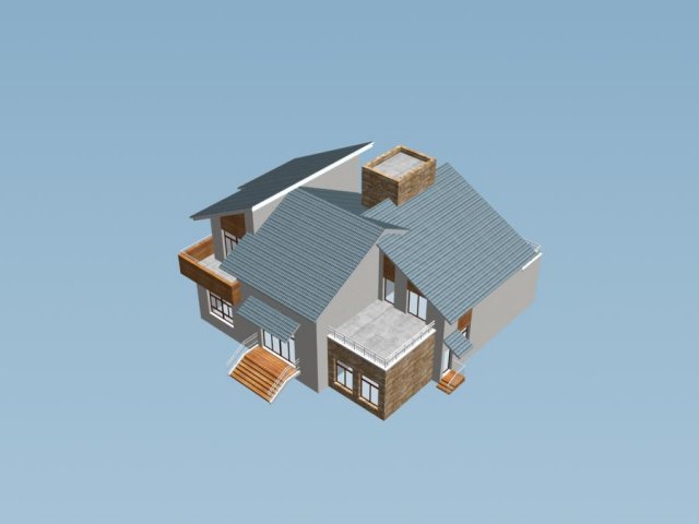 City – alone Villa 1147 3D Model