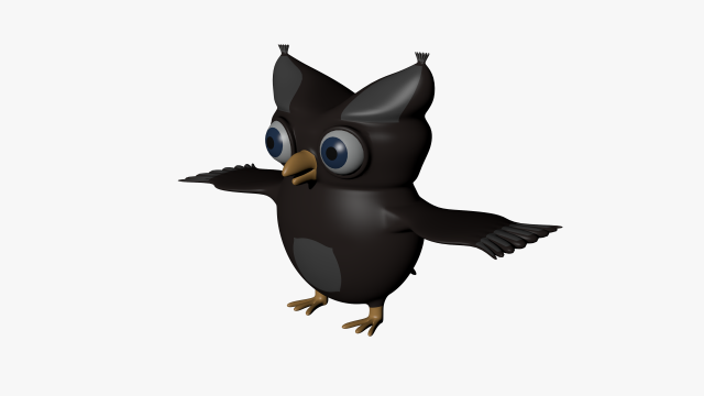 Cartoon owl 3D Model