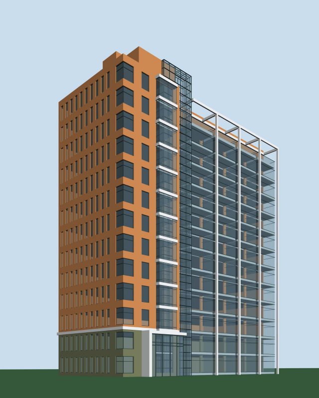 City planning office building fashion design – 115 3D Model