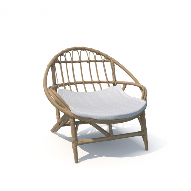 Luling rattan chair 3D Model