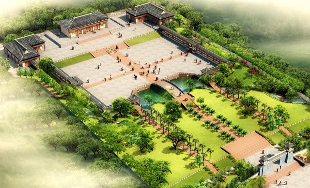 City chinese ancient luxury palace building – 86 3D Model