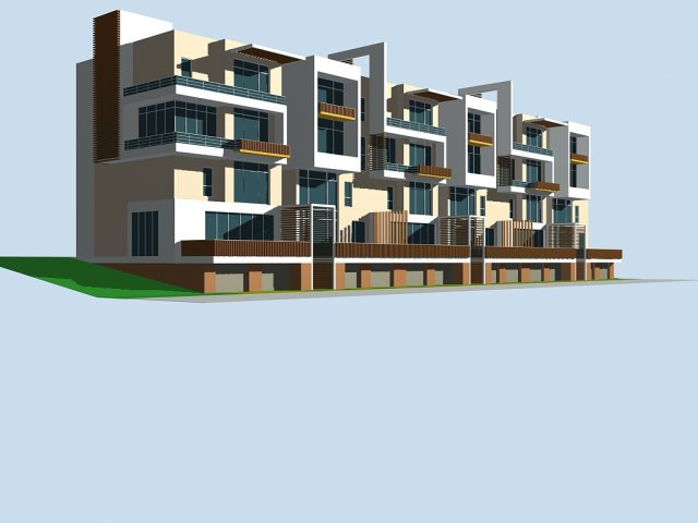 City – stylish townhouse 17 3D Model