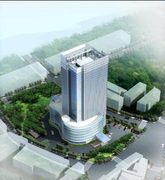 City office building construction avant-garde design hotel – 5658 3D Model