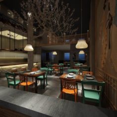 Restaurant teahouse cafe drinks clubhouse 135 3D Model
