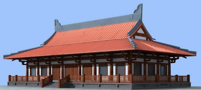 City chinese ancient luxury palace building – 31 3D Model