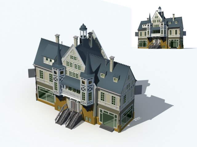 City ancient palace building luxury villas – 36 3D Model
