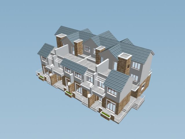 City – stylish townhouse 51 3D Model