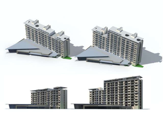 City Residential Garden villa office building design – 598 3D Model