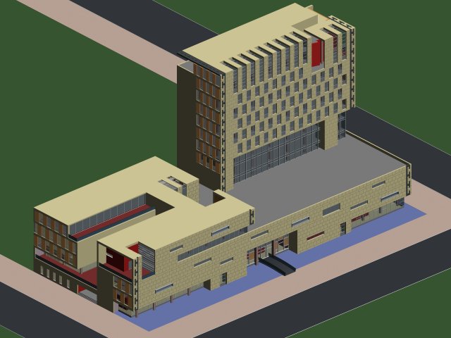 City planning office building fashion design – 175 3D Model
