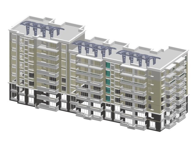 City Residential Garden villa office building design – 356 3D Model