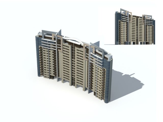City Residential Garden villa office building design – 564 3D Model