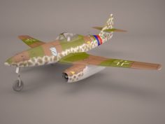 Real-Time Airplane Messerschmitt Me-262 A1 Free 3D Model