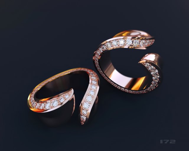 Ring with stones 3D Model