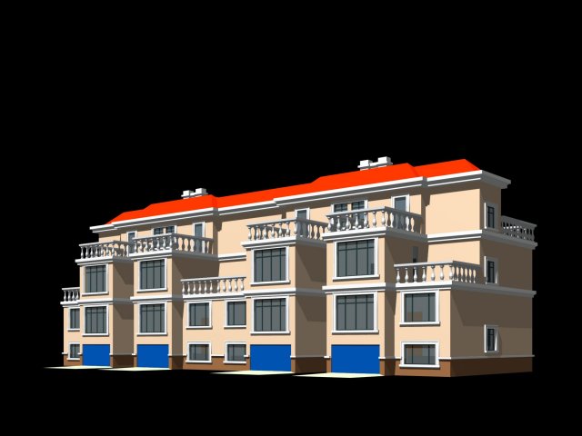 City – stylish townhouse 16 3D Model