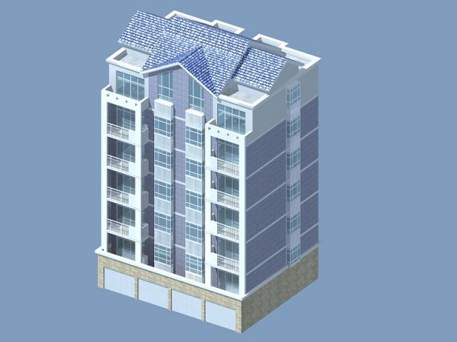 City Residential Garden villa office building design – 518 3D Model