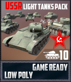 USSR Toon Light Tanks 3D Model