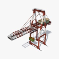 Port Container Crane 3D Model